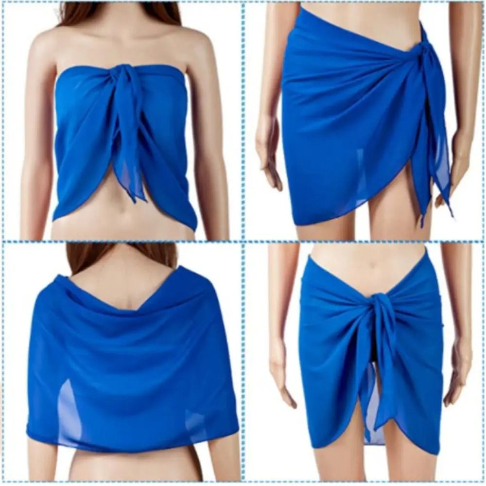 Sheer Short Beach Bikini Wrap
