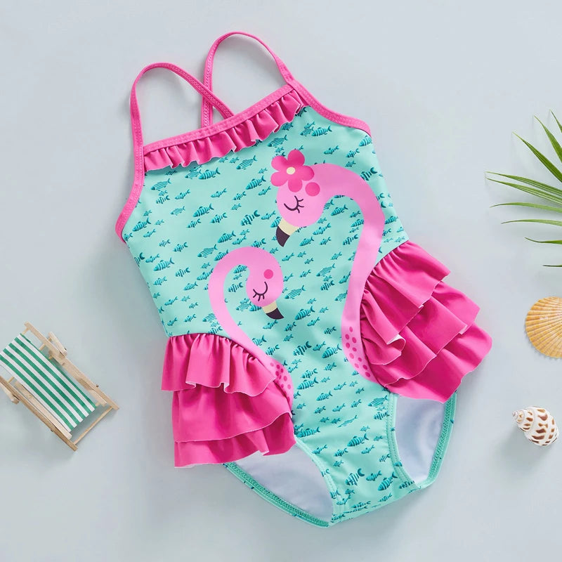 Floral Shell Print Summer Bathing Suit