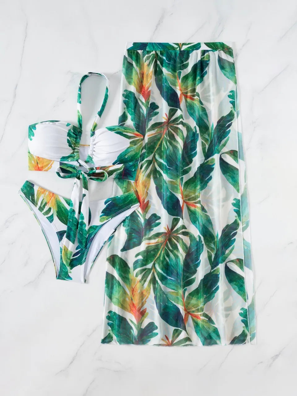 Hot Pulse 3 Pieces Halter Bikinis