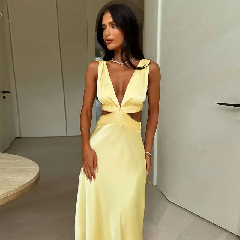Slit Beach Vacation Dress