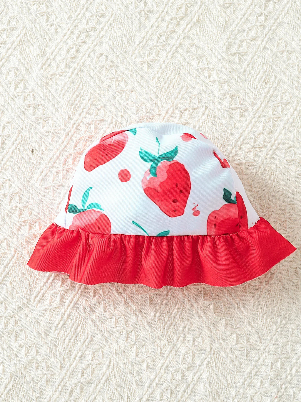 Strawberry Print Ruffle One-Piece Swimsuit
