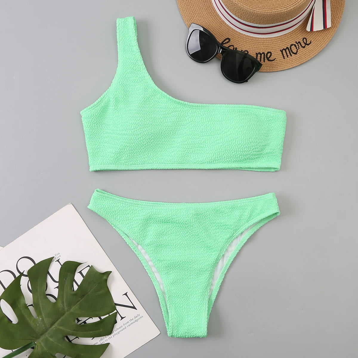 One Shoulder Teen Bikini
