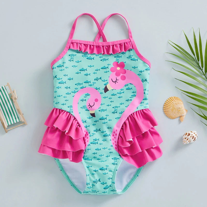 Floral Shell Print Summer Bathing Suit