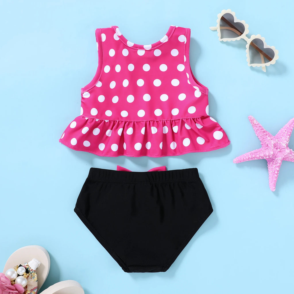Toddler Girl Polka Dot Two Piece Swimsuit