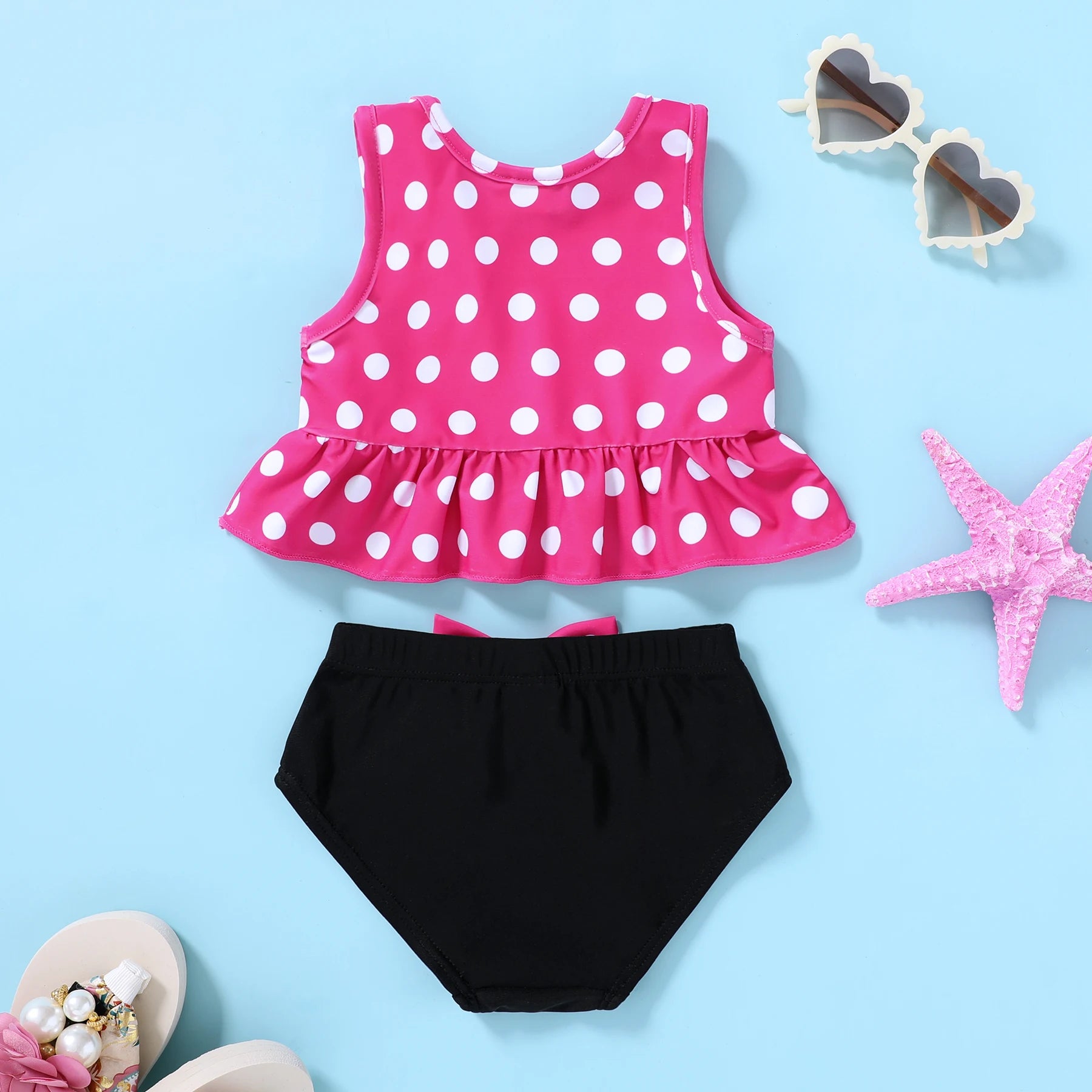 Toddler Girl Polka Dot Two Piece Swimsuit