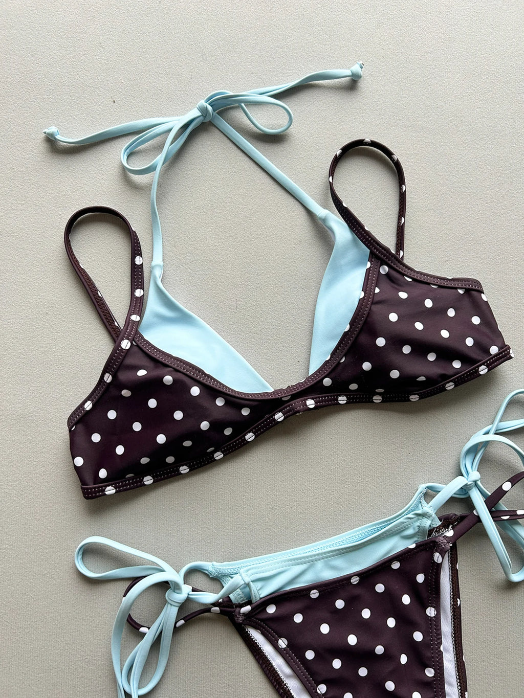 Sexy Polka Dot Print Bikini Set