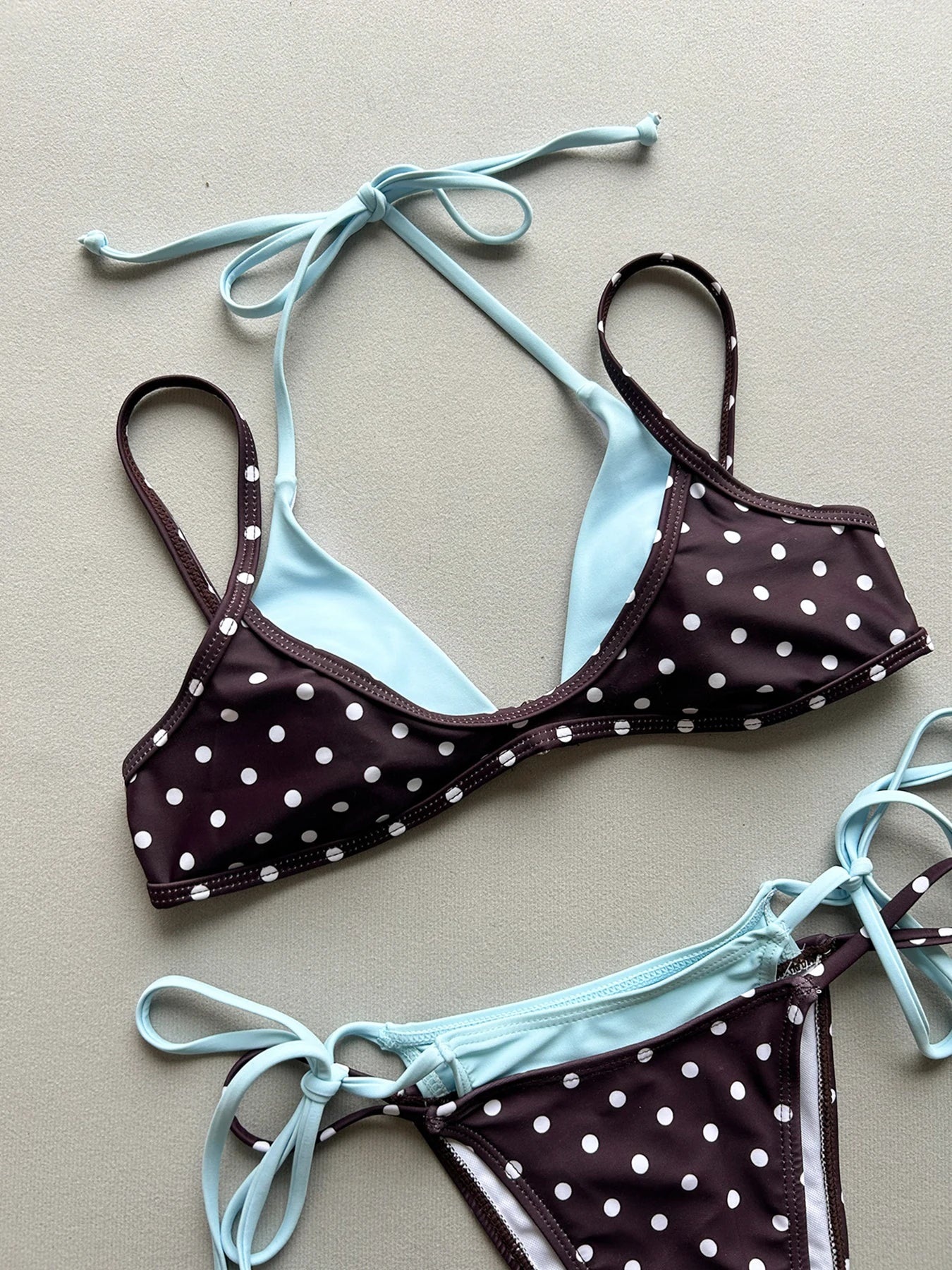 Sexy Polka Dot Print Bikini Set