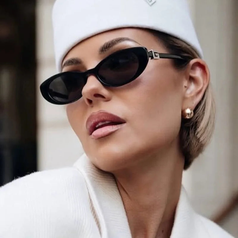 Retro Oval Frame Sunglasses