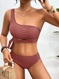 One Shoulder Bikini Set