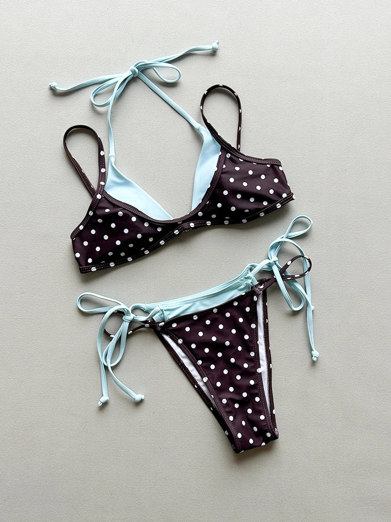 Sexy Polka Dot Print Bikini Set