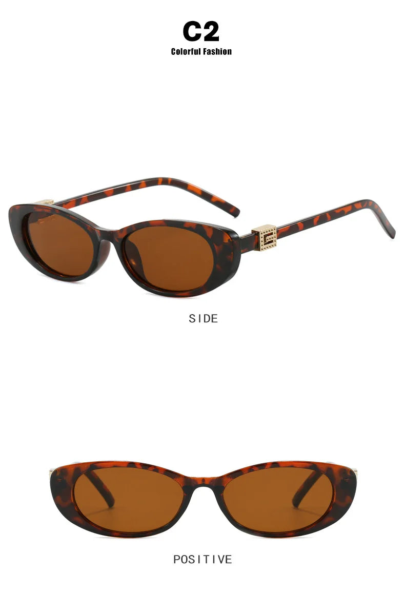 Retro Oval Frame Sunglasses