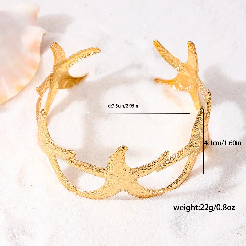 Bohemian Metal Starfish  Bracelet