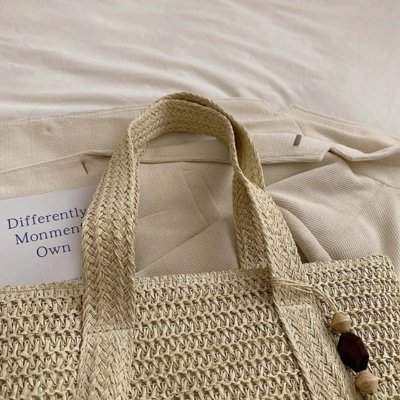 Straw Weave Tote Bag