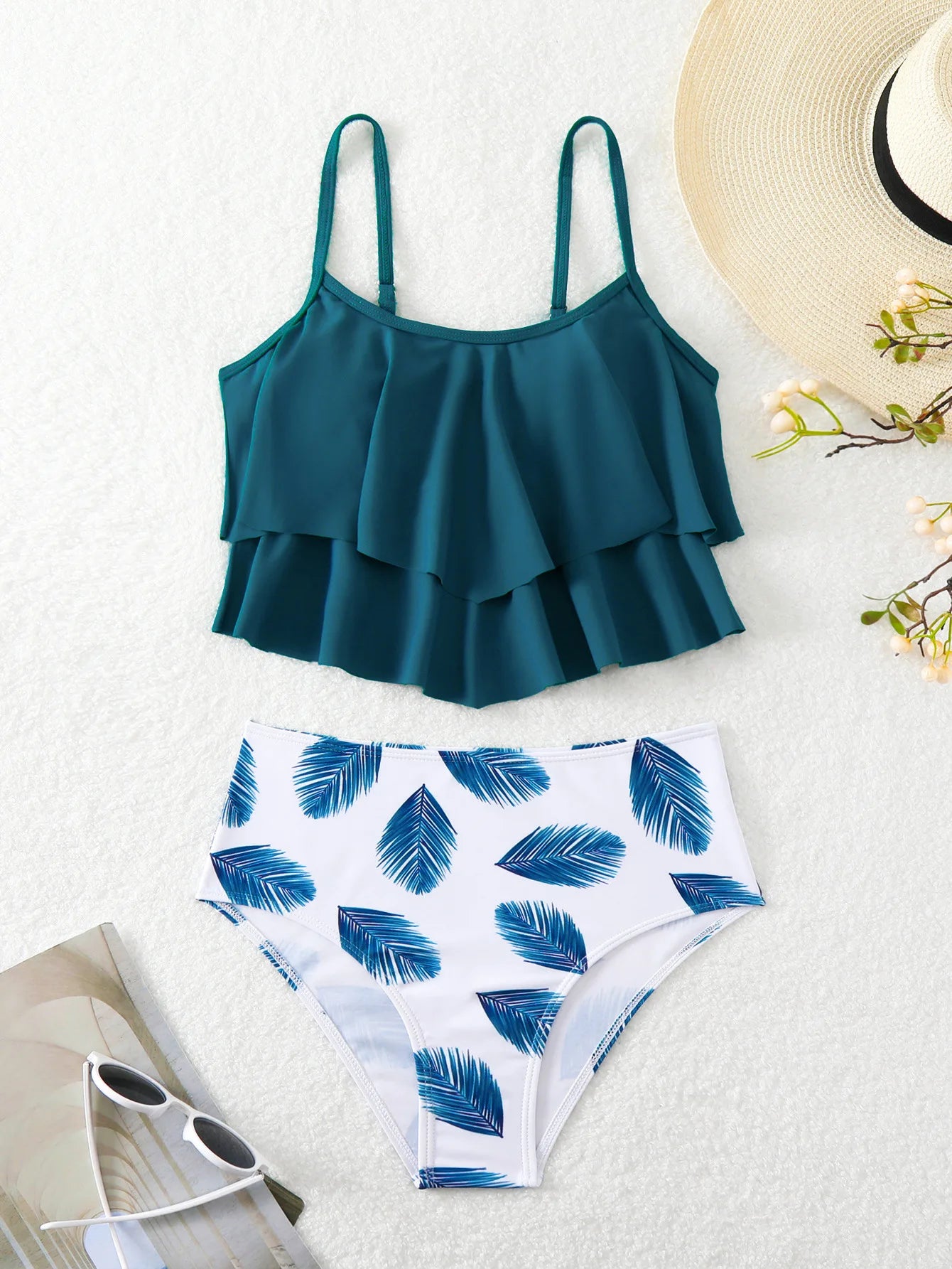 Ruffle High Waist Swimsuit