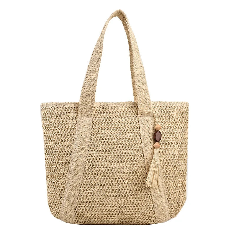 Straw Weave Tote Bag