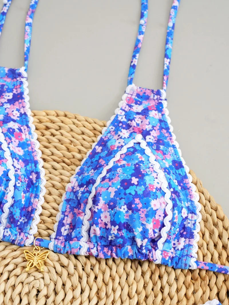 Polka Dot Bikini Set Women Two Piece Swimwear - Flirty Sexy Instagram Beach Vacation Push Up Swimsuit