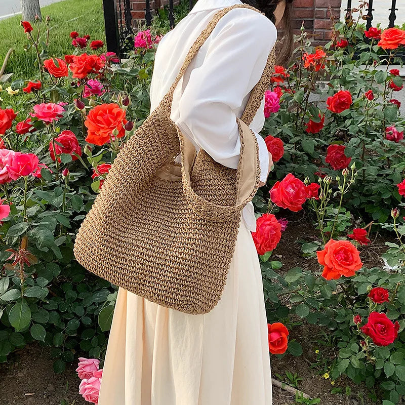 Beach Vintage Handmade Woven Shoulder Bag