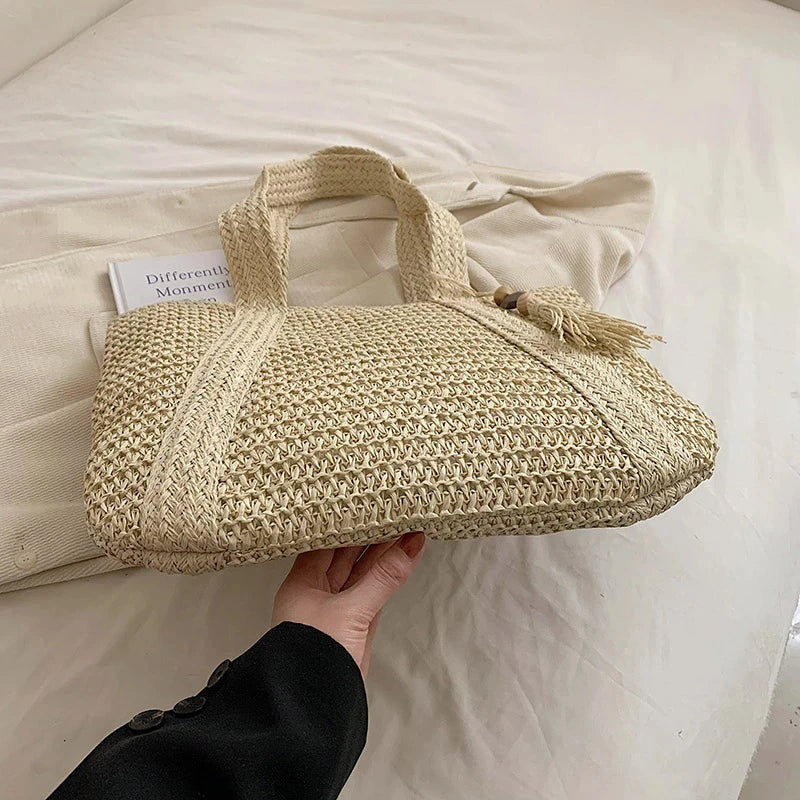 Straw Weave Tote Bag