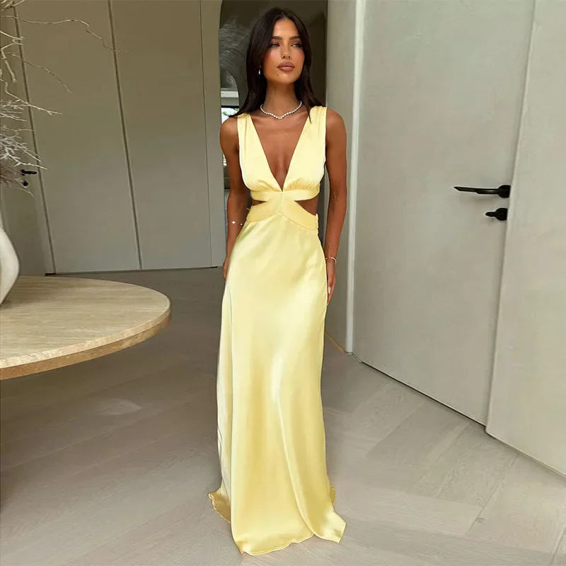 Slit Beach Vacation Dress