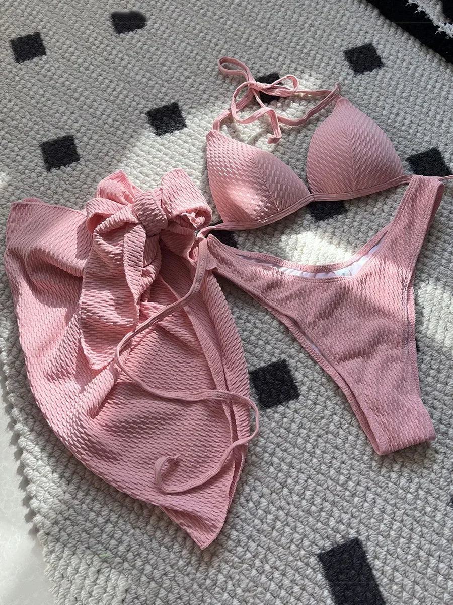Sun-kissed Texture Swim Set