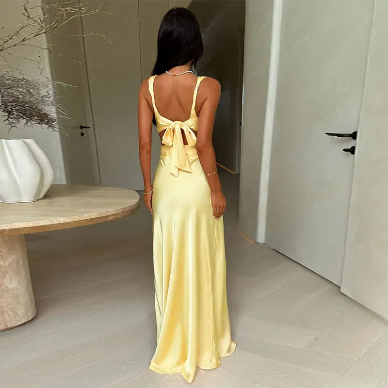 Slit Beach Vacation Dress