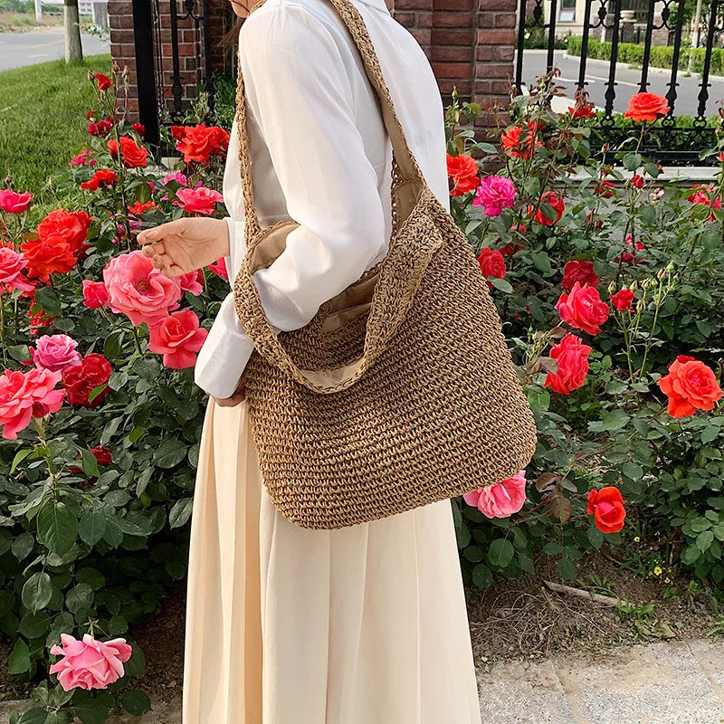 Beach Vintage Handmade Woven Shoulder Bag