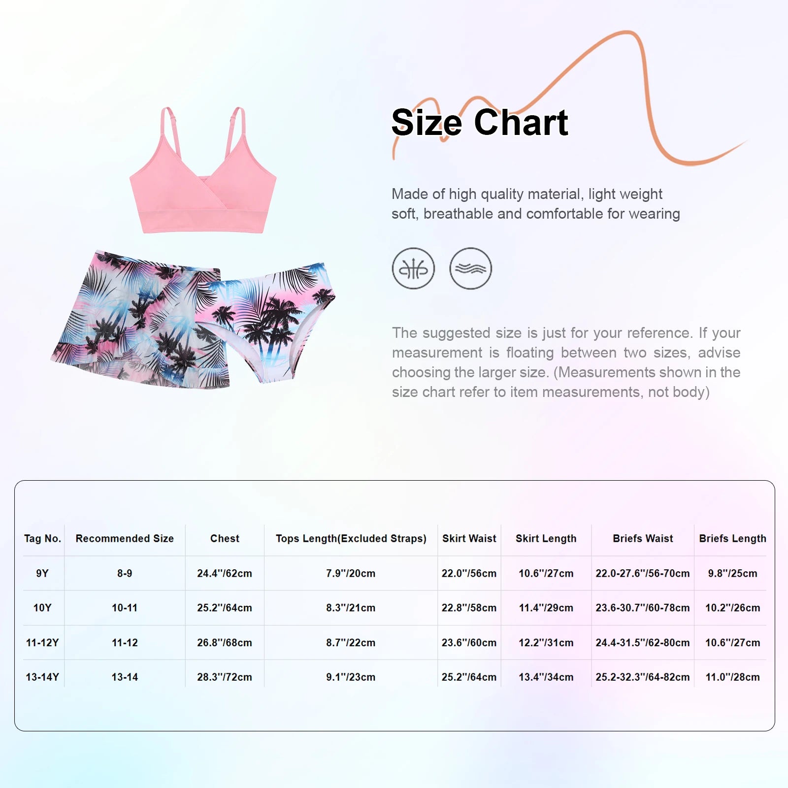 Bralette Girls Two-Piece Bathing Suit
