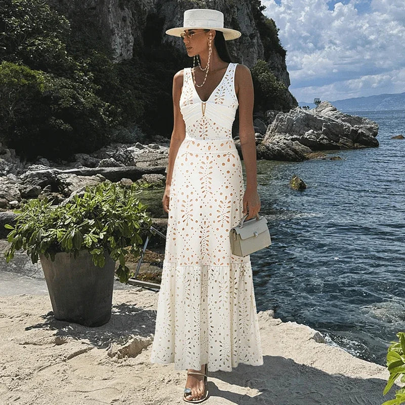 Laser Cutting Flower Swimsuit