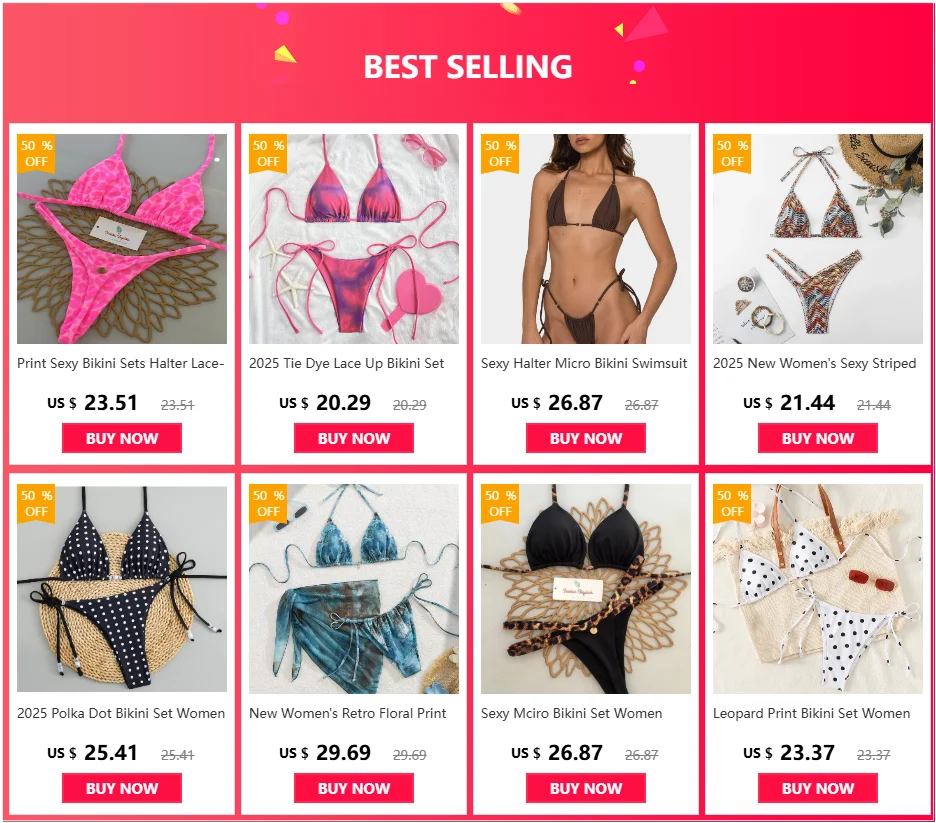 Polka Dot Bikini Set Women Two Piece Swimwear - Flirty Sexy Instagram Beach Vacation Push Up Swimsuit