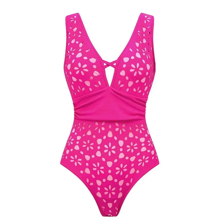 Laser Cutting Flower Swimsuit
