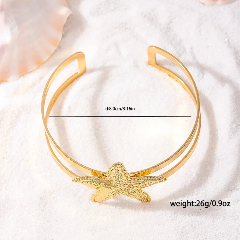 Bohemian Metal Starfish  Bracelet