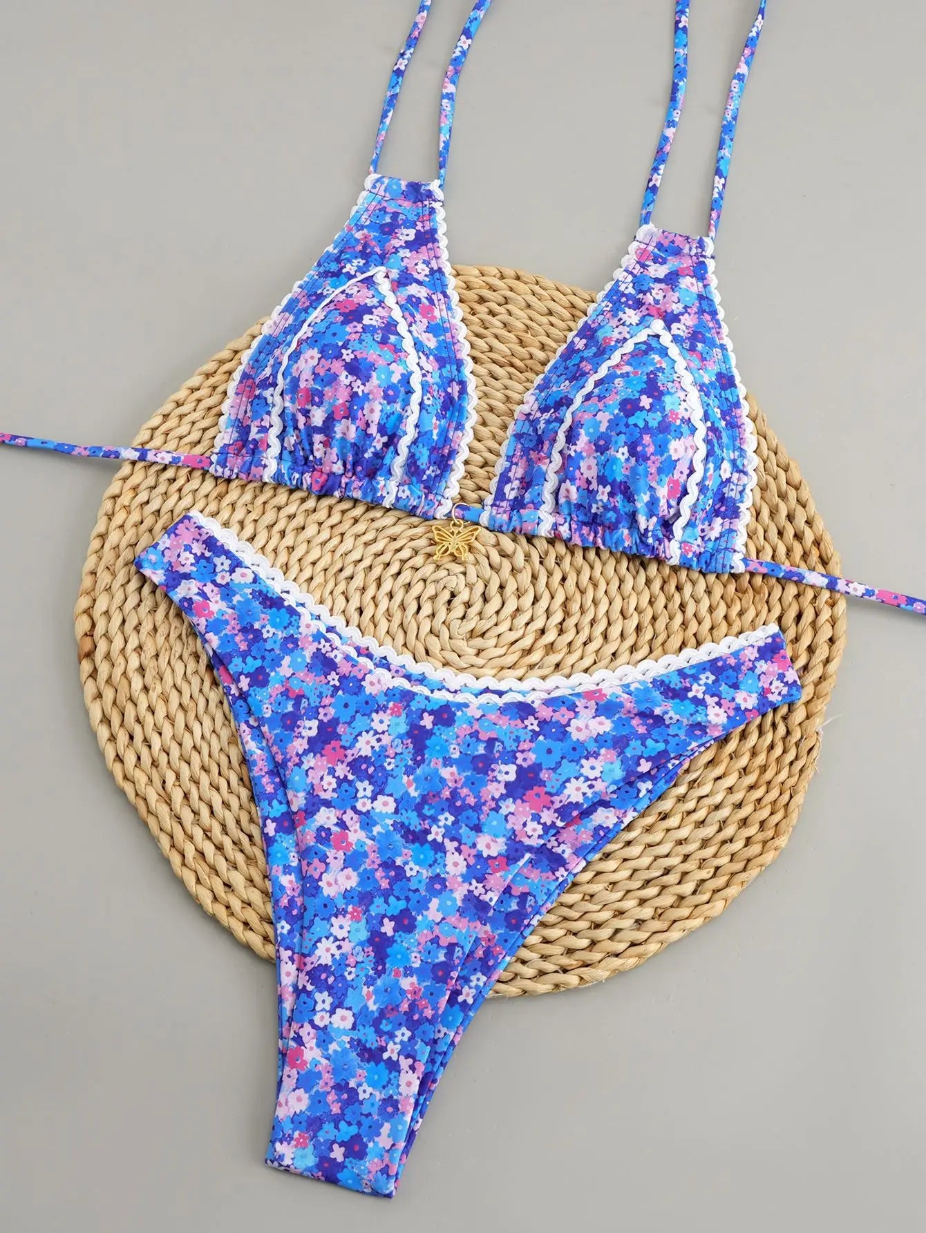 Polka Dot Bikini Set Women Two Piece Swimwear - Flirty Sexy Instagram Beach Vacation Push Up Swimsuit