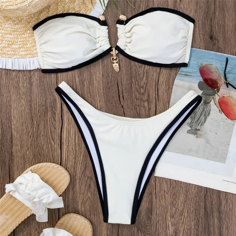 Metal Buckle Swimwear