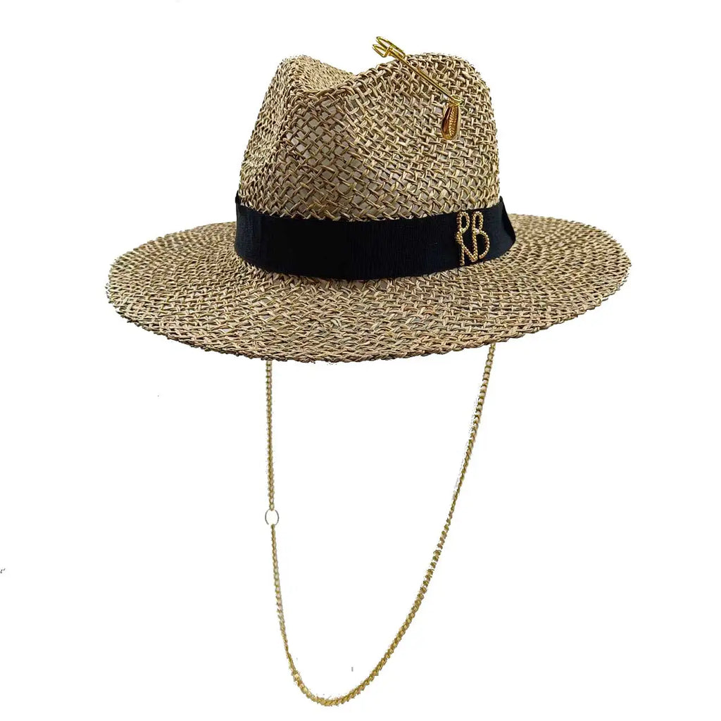 2024 Summer Straw Hat Beach Hat Women's Seaside Sun Hat Vacation Bow Ribbon Flat Top Big Brim Straw Hat praia 모자