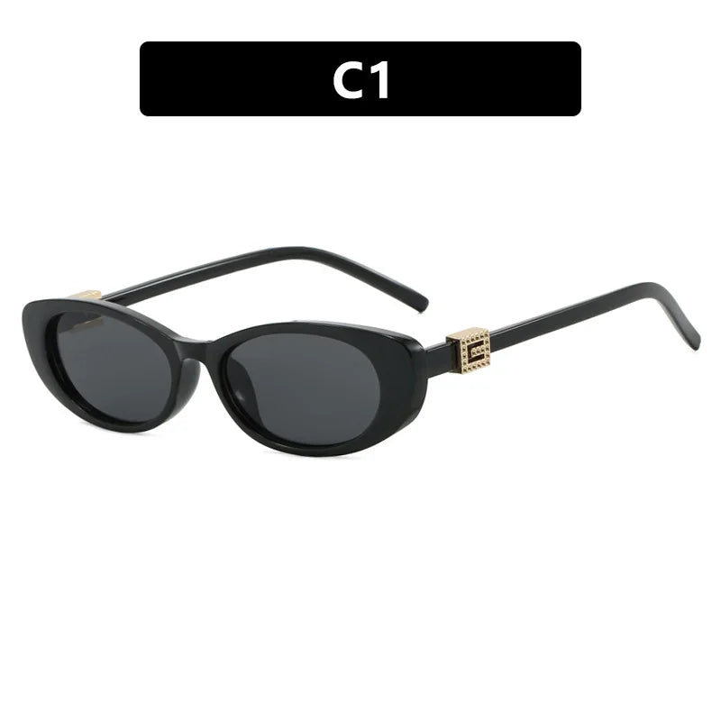 Retro Oval Frame Sunglasses