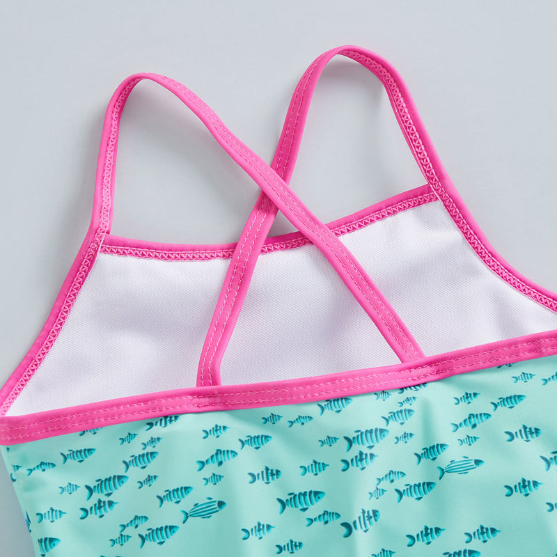 Floral Shell Print Summer Bathing Suit