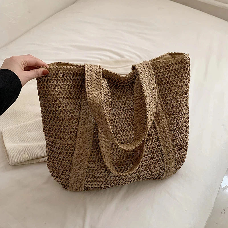 Straw Weave Tote Bag