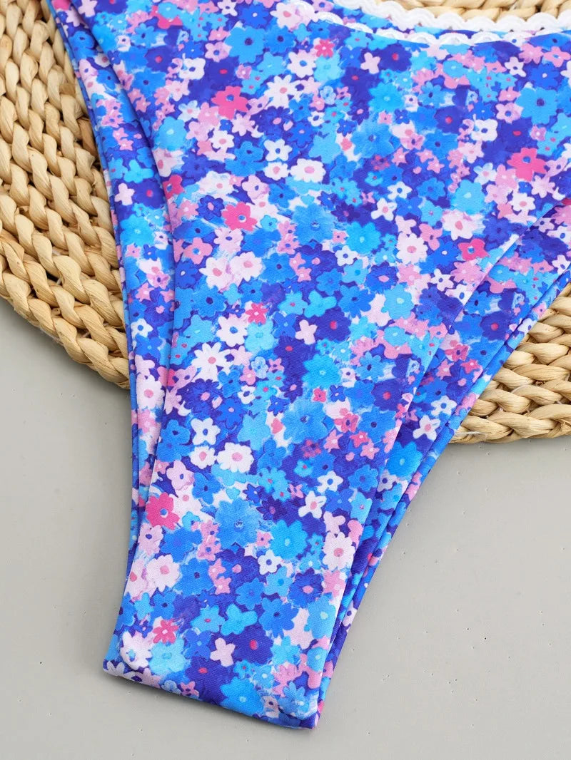 Polka Dot Bikini Set Women Two Piece Swimwear - Flirty Sexy Instagram Beach Vacation Push Up Swimsuit
