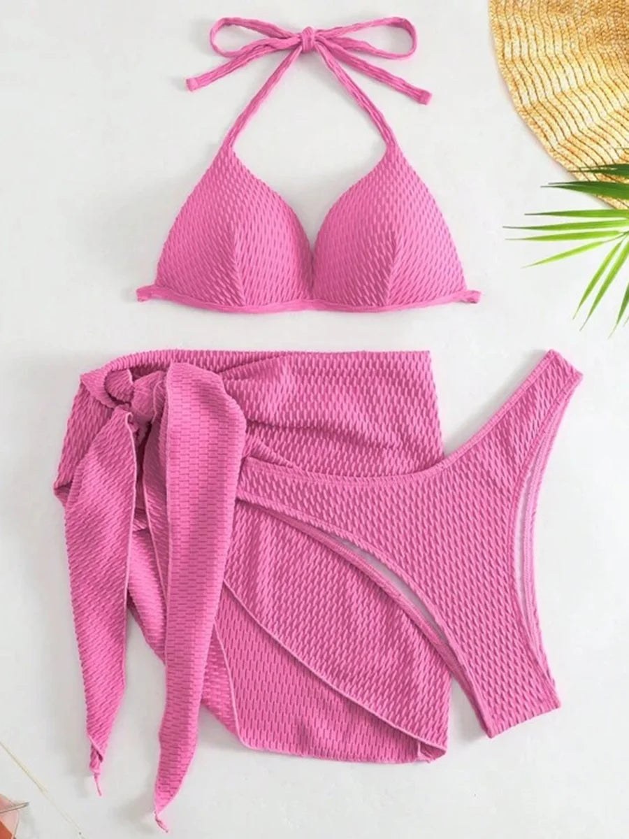 Sun-kissed Texture Swim Set