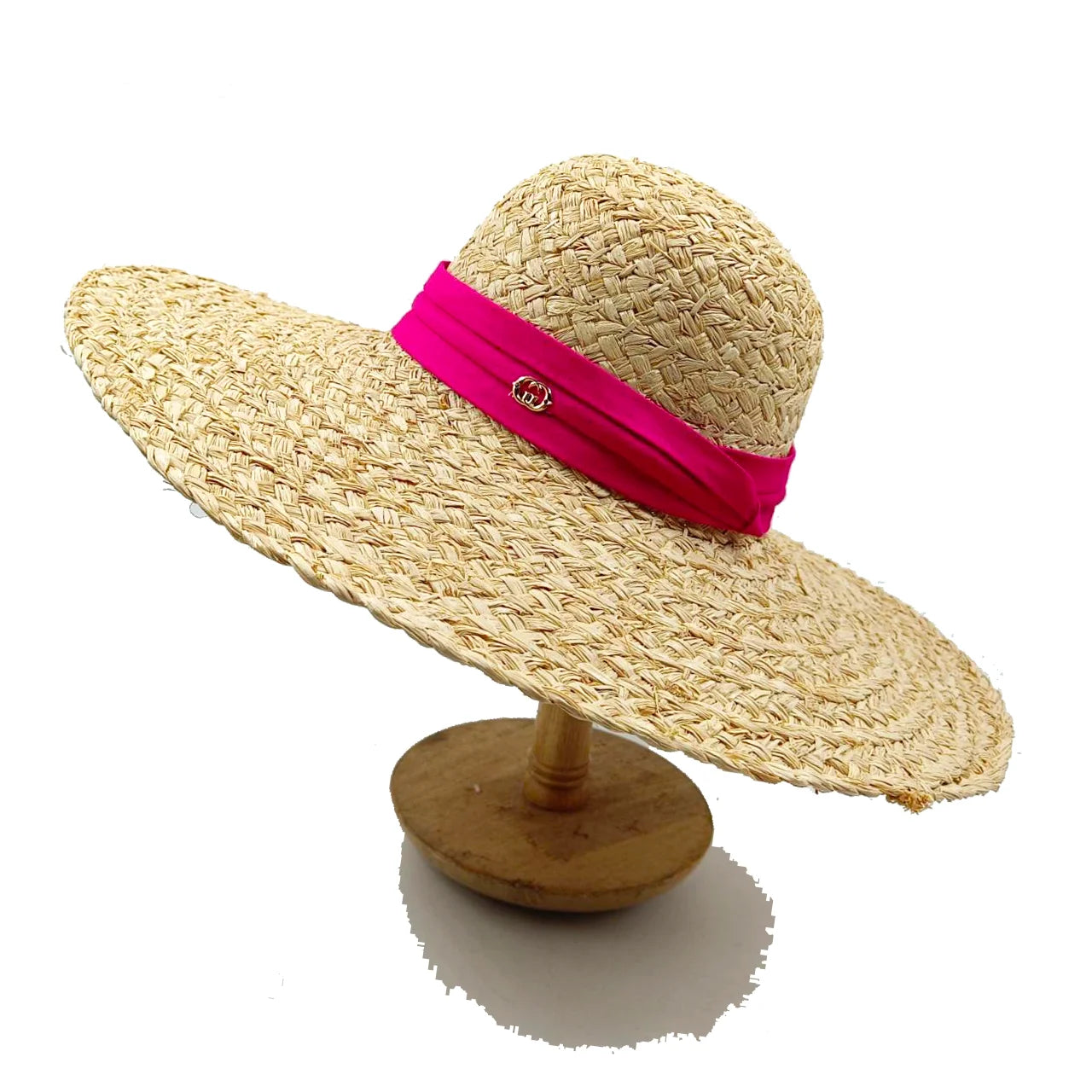 2024 Summer Straw Hat Beach Hat Women's Seaside Sun Hat Vacation Bow Ribbon Flat Top Big Brim Straw Hat praia 모자