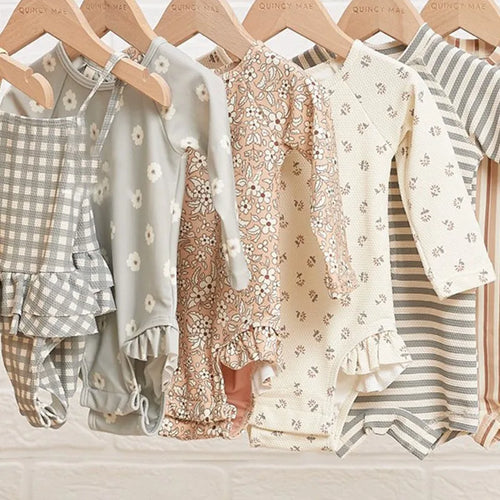 Baby Girl Floral Swim Suit Onesie