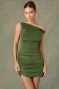 Slanted Shoulder Dress