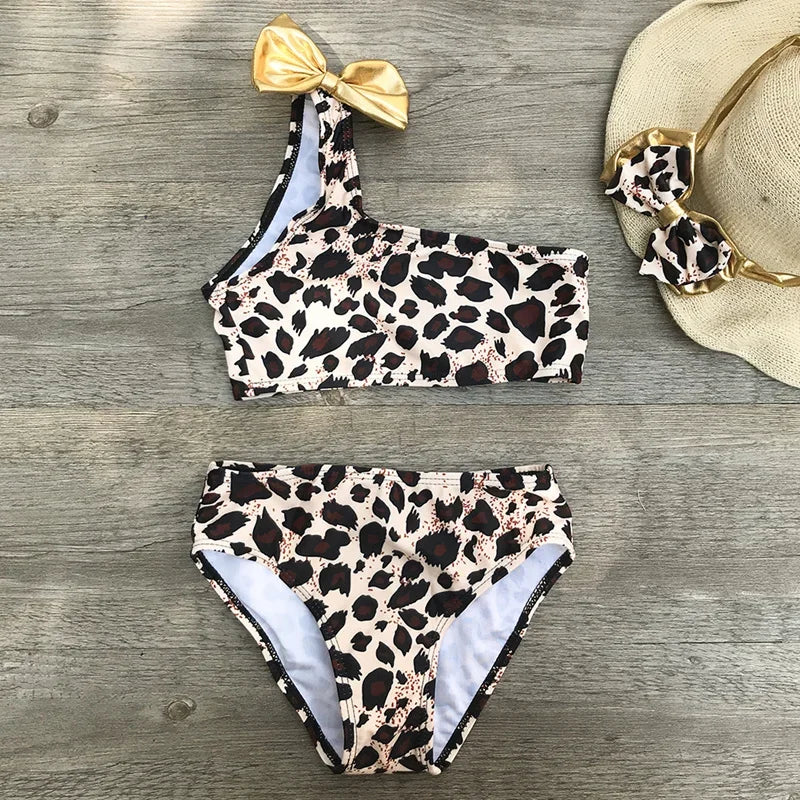 Baby Girls Swimsuit Leopard Print
