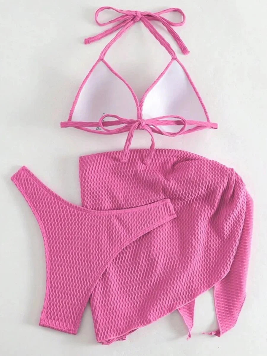 Sun-kissed Texture Swim Set
