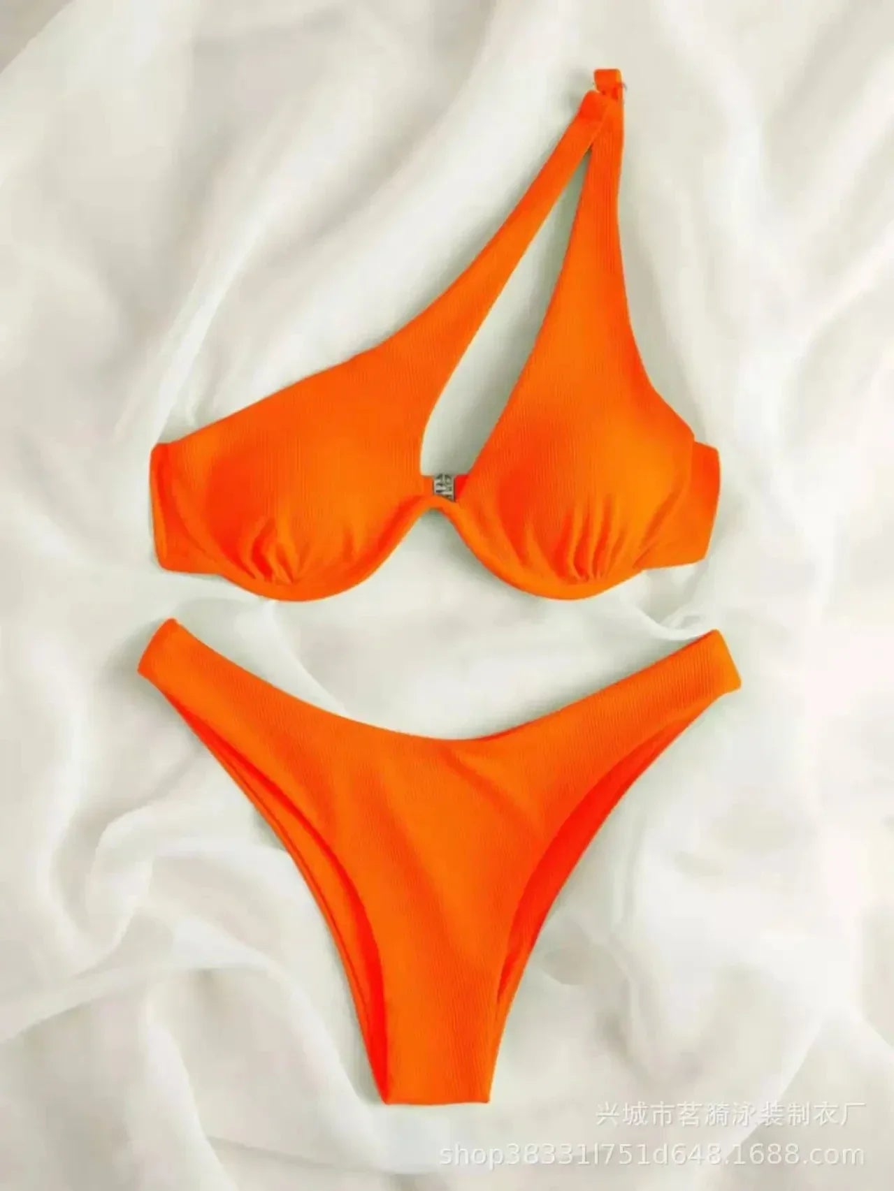 One Shoulder Bikini High Cut