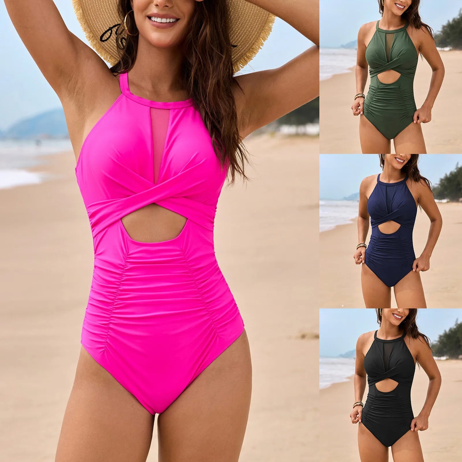 Cutout High Waisted Bathing Suit
