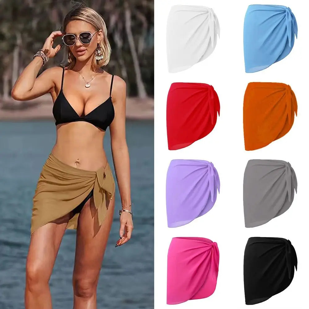 Sheer Short Beach Bikini Wrap