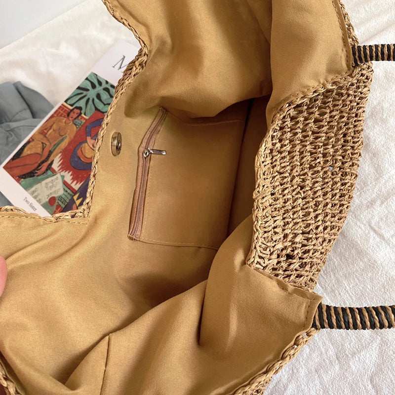 Beach Vintage Handmade Woven Shoulder Bag