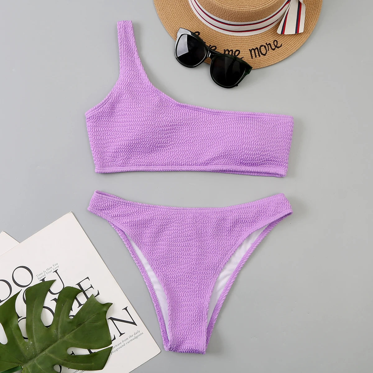 One Shoulder Teen Bikini