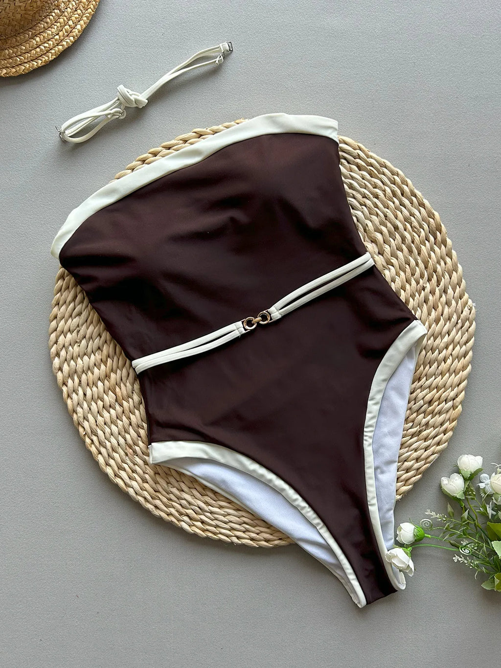 Sexy Strapless Bandeau Swimsuit
